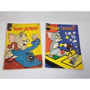 Tom & Jerry Comics - Lot of 2 - Whitman No.286  1974 & Gold Key No.257 June 1971